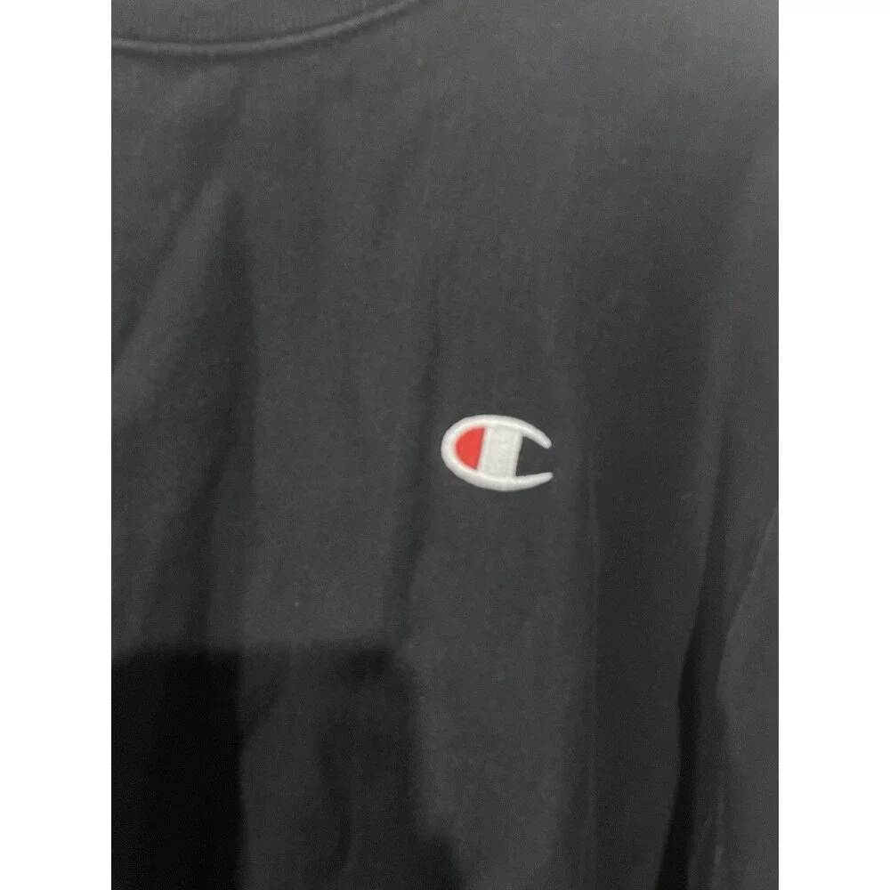 Vintage Champion Reverse Weave Sweatshirt Black Medium Heavyweight - Picture 3 of 6